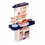 Bucatarie pentru copii cu sunete si accesorii Ecotoys 65T-1 Bleumarin