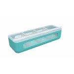 Recipient stocare Melii cu 4 compartimente blue