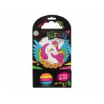 Carte de colorat cu carioci neon Peripetiile unicornului