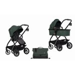 Carucior 2 in 1 pentru copii Euro-Cart Crox, compus din doua piese distincte, cadrul de aluminiu, Roti mari, Scaun reversibil, capotina si husa de picioruse, cu Geanta si accesorii incluse, pana la 22 kg, Jungle