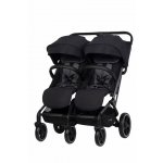 Carucior pentru gemeni EasyGo Echo, ultrapliabil, cu suspensii, spatar si suport picioare reglabile, usor si manevrabil, omologat EN1888, accesorii incluse, Ebony Black