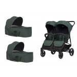 Carucior pentru gemeni 2 in 1, Euro Cart Doblo Jungle, cu Landouri, pliabil, cu suspensii, spatar reglabil, copertina reglabila si accesorii incluse, greutate maxim admisa 22 kg