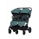 Carucior pentru gemeni EasyGo Echo, ultrapliabil, cu suspensii, spatar si suport picioare reglabile, usor si manevrabil, omologat EN1888, accesorii incluse, Sage Green