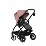 Carucior pentru nou nascut Euro-Cart Crox, cu cadrul de aluminiu, pliere compacta, scaun reversibil, cu 3 nivele de ajustare a spatarului, capotina si husa de picioruse, roti cu suspensii, pana la 22 kg, Rose