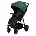 Carucior sport Lionelo Mira Verde, maner reglabil in 5 pozitii, spatar si suport de picioare reglabile, plasa de tantari si suport biberon incluse, Conform cu EN1888-1, EN1888-2, Testare SGS