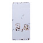 Cearceaf din bumbac pentru saltea 120x60 cm Teddy Bear&Hearts Alb