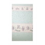 Cearceaf din bumbac pentru saltea 120x60 cm Bears&Toys Turcoaz Beberoyal