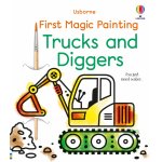 Carte pentru copii Usborne First Magic Painting Trucks and Diggers pictura cu apa