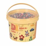 Galeata cu 10000 margele de calcat Hama midi mix de 22 culori