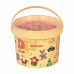 Galeata cu 10000 margele de calcat Hama midi mix de 6 culori neon