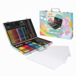 Set pentru desen deluxe Happi Hobbi Unicorn cu 100 accesorii