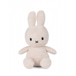 Jucarie din bumbac reiat Iepurasul Miffy gri deschis 23 cm