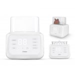 Incalzitor dublu pentru biberoane, Kidnort Hap White, multifunctional, design minimalist si modern, cu ecran tactil, afisaj digital intuitiv, capac transparent, dimensiune 22.6 x 22.0 x 13.8 cm
