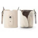 Incalzitor portabil pentru biberoane Kidnort Varm Bej, diametru 8 cm, cu reglare Velcro, ecran digital, putere 5V 2A, cablu USB-C inclus, interval temperatura 40-65C pentru biberoane, lapte, apa