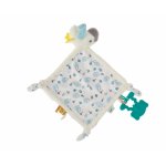 Jucarie dentitie cu paturica pathwork Bird BabyJem Alb