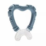 Jucarie gingivala si periuta de dinti Nuvita 4+ Poweder Blue
