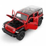 Masinuta metalica Jeep Wrangler Rubicon 4XE rosu scara 1:32