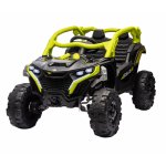 Masinuta electrica de teren pentru copii Nichiduta Can CN UTV Drive Green 12V cu telecomanda 2.4G,2 motoare 38W,Lumini LED,Suspensii spate,Roti late rezistente,Margine de siguranta rabatabila,sunete si muzica,Functie Swing