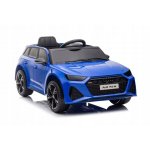 Masinuta electrica pentru copii Audi RS6 BRD-2118 Blue, cu telecomanda 2.4G, 2 motoare 45W fiecare, baterie 12V si 4.5Ah, sistem audio integrat MP3, USB si Bluetooth, faruri si stopuri luminoase, 102 x 43 x 60 cm