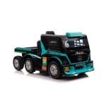 Camion electric pentru copii Mercedes XMX622B Blue, cu telecomanda 2.4G, doua motoare de 45W, baterie dubla de 12V7Ah, afisaj LCD, MP4, conectivitate Bluetooth, port MP3 si USB, dimensiune 143 x 72 x 67 cm