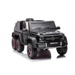Masinuta electrica pentru copii Mercedes Benz G63 6x6 Black, cu telecomanda 2.4G, motor 6 x 45W, baterie 12V10Ah, cu faruri, roti din EVA, sistem audio integrat USB si MP3 AUX, dimensiune 120 x 68 x 61 cm