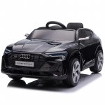 Masinuta electrica pentru copii Nichiduta Audi E Tron 70W cu roti Eva si scaun piele Black 12V, suspensii, usi cu deschidere, pornire lenta, sarcina maxima 30 kg