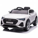 Masinuta electrica pentru copii Nichiduta Audi E Tron 70W cu roti Eva si scaun piele White 12V, suspensii, usi cu deschidere, pornire lenta, sarcina maxima 30 kg