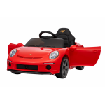 Masinuta electrica pentru copii Porsche RUF GT Red cu licenta ,Telecomanda parinti 2,4G,2 motoare x 45w,Acumulator 12V4.5Ah,Roti EVA,Scaun din piele,2 Viteze,Sistem troller,MP3,USB,Bluetooth,Usi cu deschidere,Suspensii