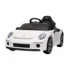 Masinuta electrica pentru copii Porsche RUF GT White cu licenta ,Telecomanda parinti 2,4G,2 motoare x 45w,Acumulator 12V4.5Ah,Roti EVA,Scaun din piele,2 Viteze,Sistem troller,MP3,USB,Bluetooth,Usi cu deschidere,Suspensii