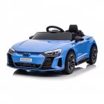 Masinuta electrica pentru copii cu licenta Audi RS E-Tron GT Blue,Scaun piele,Roti EVA, Acumulator 12V 4,5Ah,Incarcator inclus,Centura de siguranta,Lumini LED,Functie Slow Start,Afisaj cu indicator baterie,Usi cu deschidere