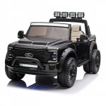 Masinuta electrica pentru copii cu licenta Ford Super Duty F450 Black,Telecomanda 2,4G,2 Motoare x 75w,Acumulator 12V6Ah,Lumini LED,Roti rezistente,Oglinzi retrovizoare,Slow Start