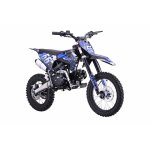 Motocicleta cross pe benzina Immortal Blue, cu ardere interna de 110cm3 racit cu aer si actionat pe lant, pornire e-start, cu cilindru in 4 timpi, frane cu disc hidraulic, suspensii, pana la 60 km/h