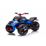 Motocicleta electrica pentru copii Nichiduta Spider Blue cu roti EVA,Acumulator 12V, Lumini LED, Pornire la buton,Sezut ergonomic, Manere antiderapante, Display cu afisaj baterie, Greutate admisa 30 kg