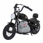 Motocicleta electrica pentru copii Speed Power Black, pornire la cheie, motor 250W, baterie 24V/7Ah, roti pneumatice, scaun ergonomic din piele, lumina frontala LED, claxon, muzica preinstalata, pana la 80 kg