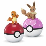 Set constructie Pokemon Mega doua bile Charmander si Evee 40 piese