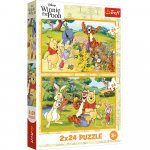Puzzle Trefl Disney Winnie the Pooh zi de joaca cu prietenii 2x24 piese