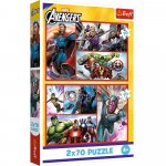 Puzzle Trefl Marvel Avengers misiunea super eroilor Mavel 2x70 piese