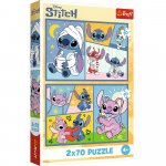 Puzzle Trefl Nu exista plictiseala cu Stitch 2x70 piese