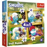 Puzzle Trefl Viata in satul strumfilor 4 in 1