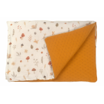 Paturica pentru copii Nature Bambus by Amy cu doua fete 100x70cm + Cadou Rucsacel Comori din natura