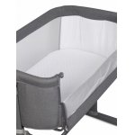 Patut Co-Sleeper 2 in 1 pentru copii Colibro Nap Bassinet, cu saltea inclusa, inaltime reglabila pe 9 nivele si unghi de inclinare de 30 de grade, dimensiuni 90 x 58 cm, Onyx