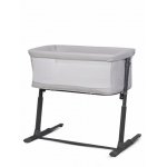 Patut Co-Sleeper 2 in 1 pentru copii Colibro BySide Bassinet, cu saltea inclusa, inaltime reglabila pe 9 nivele si unghi de inclinare de 30 de grade, sistem automat de retractare picioare, dimensiune 93 x 58 cm, Cloud