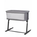 Patut Co-Sleeper 2 in 1 pentru copii Colibro BySide Bassinet, cu saltea inclusa, inaltime reglabila pe 9 nivele si unghi de inclinare de 30 de grade, sistem automat de retractare picioare, dimensiune 93 x 58 cm, Dove