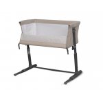 Patut Co-Sleeper 2 in 1 pentru copii Colibro BySide Bassinet, cu saltea inclusa, inaltime reglabila pe 9 nivele si unghi de inclinare de 30 de grade, sistem automat de retractare picioare, dimensiune 93 x 58 cm, Taupe