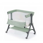 Patut Sempreconte Air Mint, co-sleeper 2 in 1, cu laterala culisanta, setare unghiulara, roti, geanta voiaj, reglabil in 8 pozitii pe inaltime