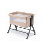 Patut Sempreconte Joy Bej, co-sleeper si tarc 2 in 1 cu laterala culisanta, setare unghiulara, roti, geanta voiaj, reglabil in 8 pozitii pe inaltime, 0-15 kg