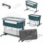 Patut multifunctonal Co-Sleeper si Tarc de joaca cu leganare si setare unghiulara Kidnort Snackskal Green