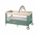 Patut pliabil Jane Duo Level Botanic cu roti, arcada cu jucarii, geanta de transport, doua nivele