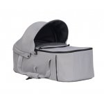 Port bebe Easy Go Echo Carrier, cu intaritura si manere pentru transport, cu husa de picioruse si capotina, dimensiune 75 x 30 x 20 cm, Cloud Gray