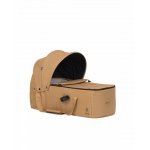 Cosulet port bebe tip landou Euro Cart Doblo CarryMe, cu intaritura, manere pentru transport, cu husa de picioruse si capotina, dimensiune 72 x 30 x 21 cm, Camel